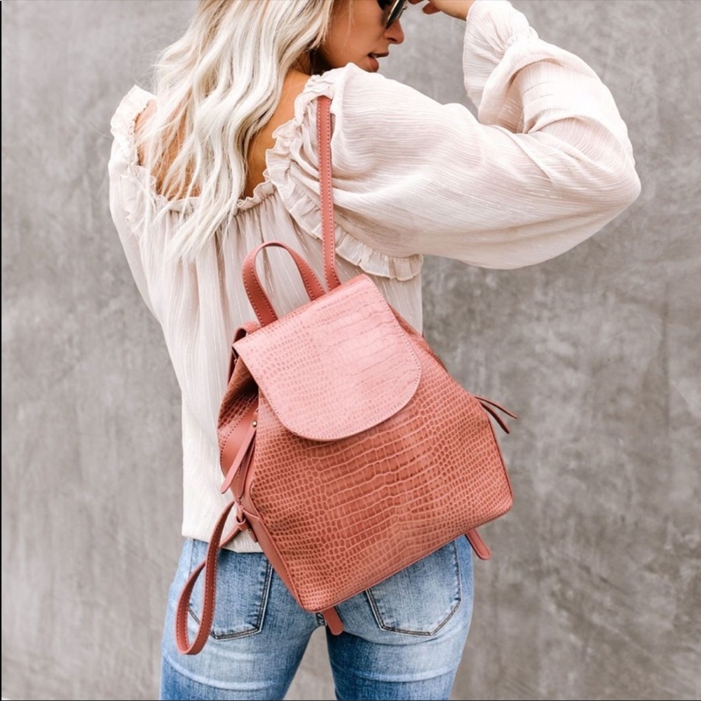 SOLD Vici Dolls Crocodile Croc Embossed Backpack Bag